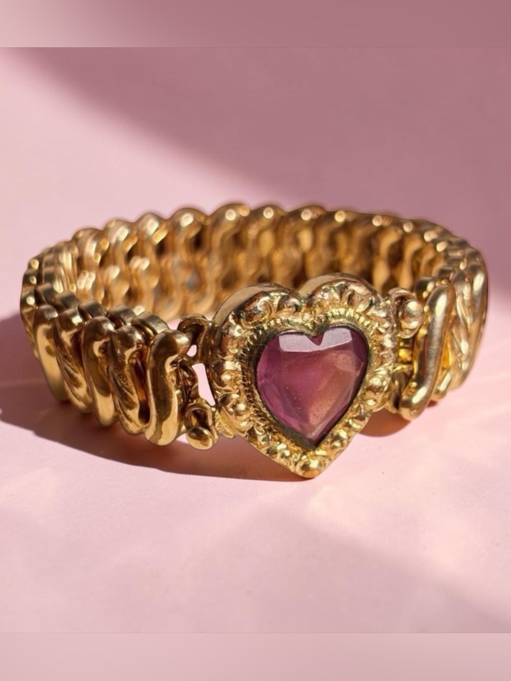 Vintage D.F.B. Co. Carmen Sweetheart Expansion Bracelet Gold Filled.